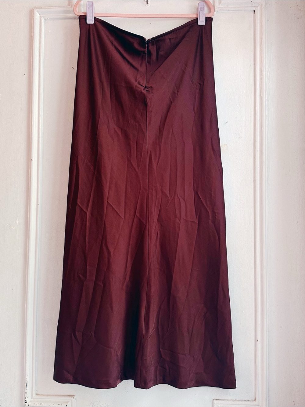 Lioness Satin Maxi Skirt in Deep Chocolate Brown XL Australian flowy Classic - Picture 6 of 7